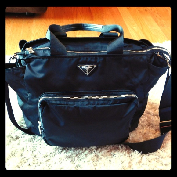 **SOLD**.         AUTHENTIC Prada black Diaper Bag