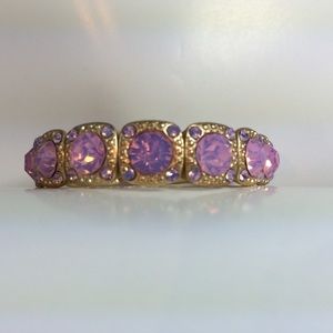 Iridescent Pink Crystal Bracelet