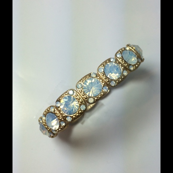 Iridescent White Crystal Bracelet