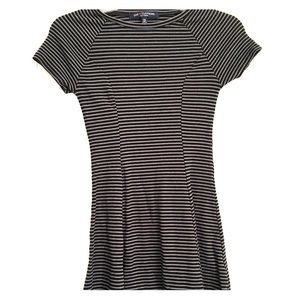 Black and gray striped dress.