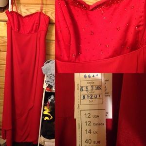 Red bridesmaid dress