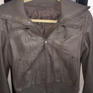 Urban Outfitters gray leather jacket