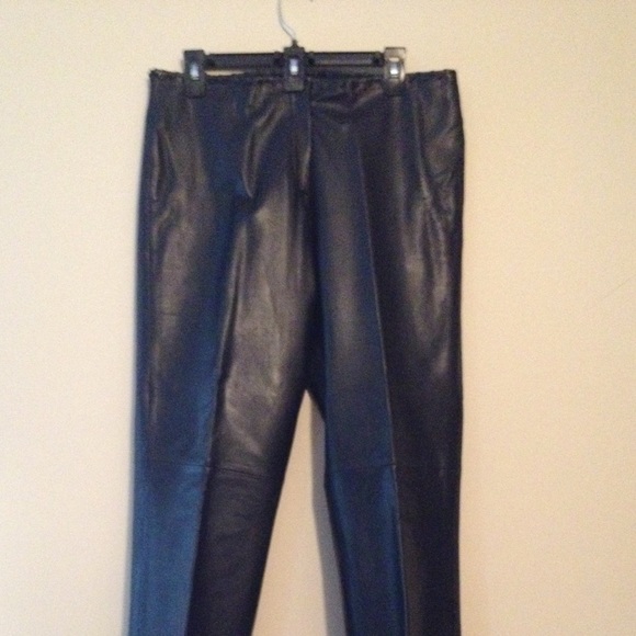 Cache Black Leather Pants