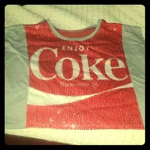 Coca cola crop top  shirt