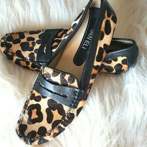 VANELI PONY HAIR LEOPARD LOAFERS