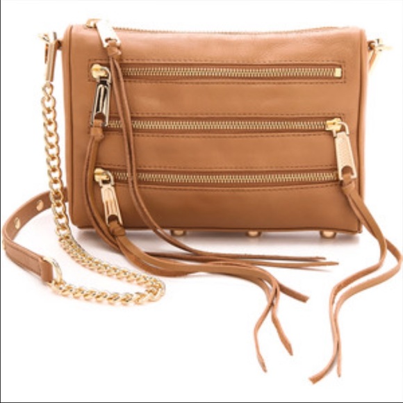 Rebecca Minkoff 5 Zip Leather Crossbody