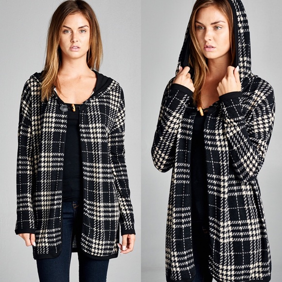 LOWEST PRICE "Serenity" Plaid Hoodie Cardigan - Picture 4 of 4
