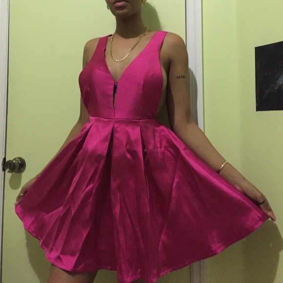 Hot Pink Skater Dress