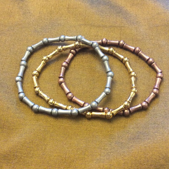Lia Sophia Set Of 3 Stretch Bracelets