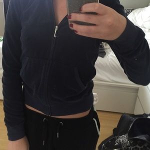 navy terry cloth juicy couture jacket