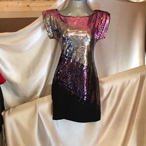 nikibiki sequin black dress 90's