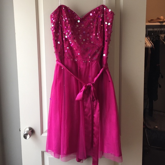 Sequined Strapless Dress