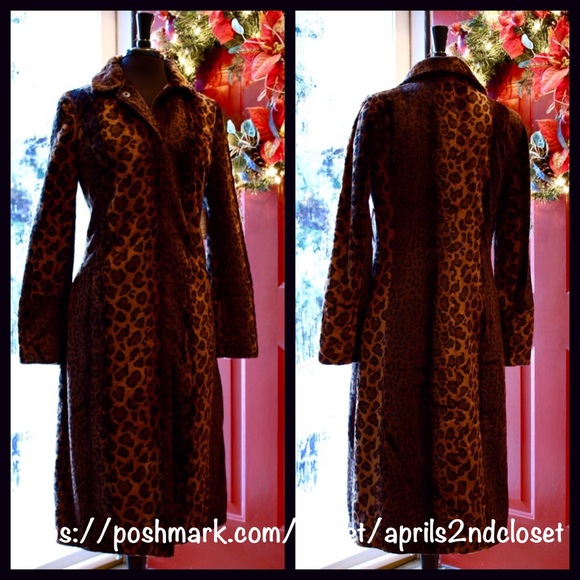 SOLD FREE PEOPLE Faux Fur Coat Leopard - Picture 4 of 4