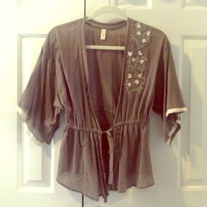 FINAL SALE Kimono linen cardi from anthropologie