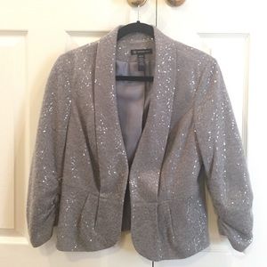 INC Gray sequined blazer