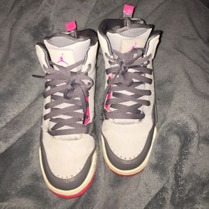 Pink and grey Jordan's