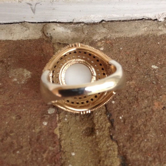 NATURAL OPAL WHITE TOPAZ RING - Picture 4 of 4