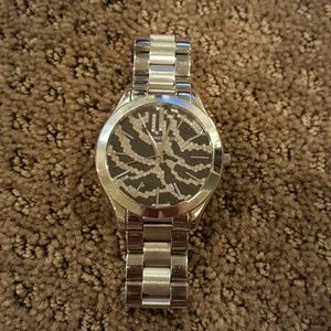 Silver Zebra Runway Watch