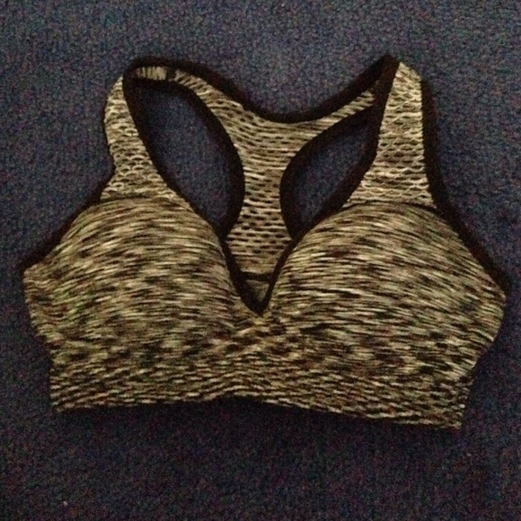 Pink push-up sports bra