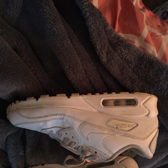 All white nike air max..