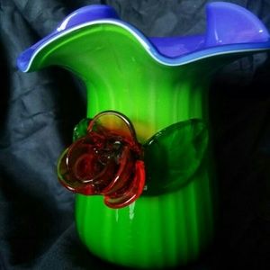 ANTIQUE Opaque Milkglass Vase A STEAL!