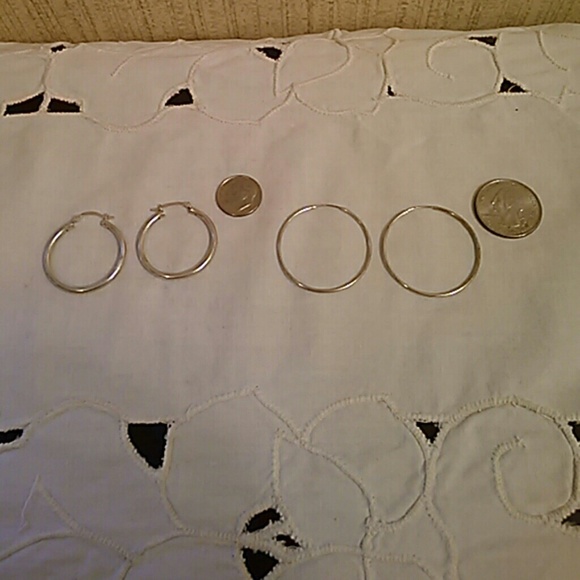 .925  sterling  silver  hoops . JUST REDUCED!!!