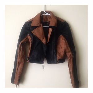 Leather jacket & BRANDY STRIP SHIRT bundle!