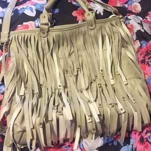Large fringe handbag