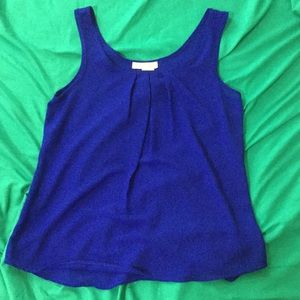 Electric blue chiffon tank