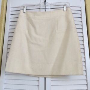 J.Crew cream wool skirt