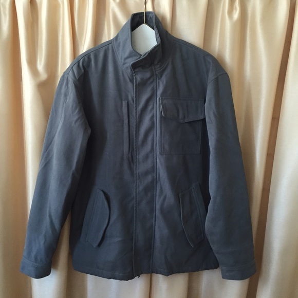 Grey Men's Utility Jacket - Picture 1 of 4