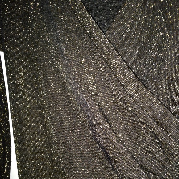 Faux-wrap Glitter Sheath Dress