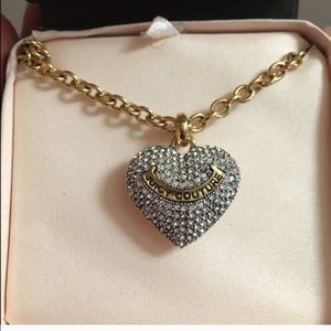 Pave heart necklace