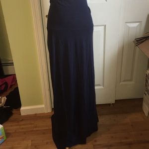 Long dark blue skirt