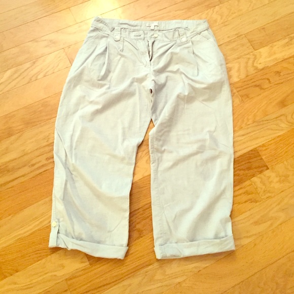 Light blue cotton/ linen pants by Gap Body