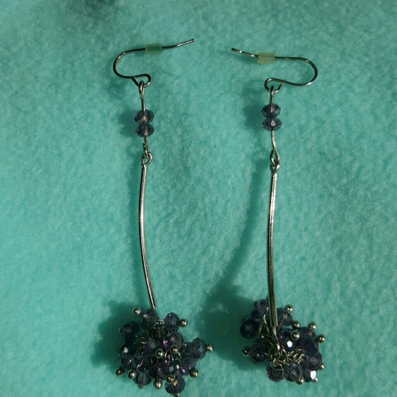Vera Wang purple beaded earrings