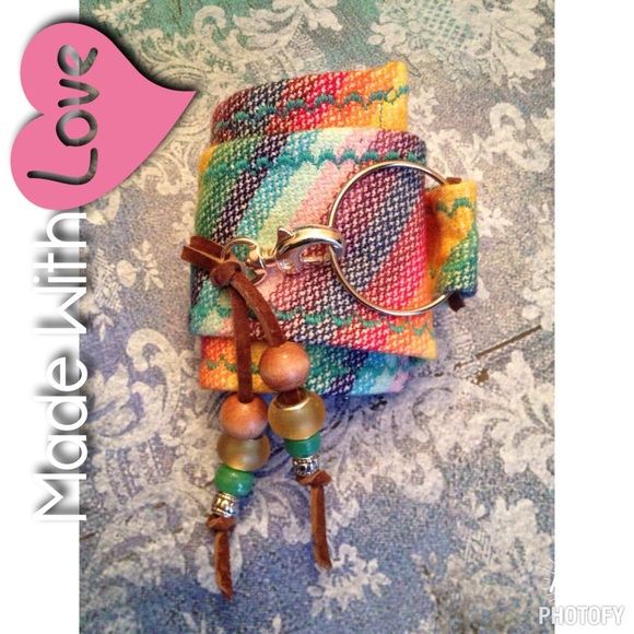 Hand Crafted cuff bracelet fully adjustable - Picture 1 of 4