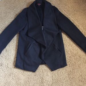Black faux suede feeling jacket