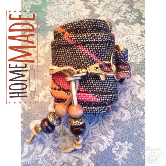 Handcrafted adjustable wrap cuff bracelet - Picture 1 of 4