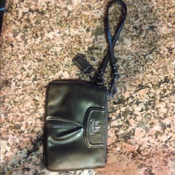 Coach patent leather wristlet
