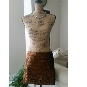 Brown Sequin Skirt