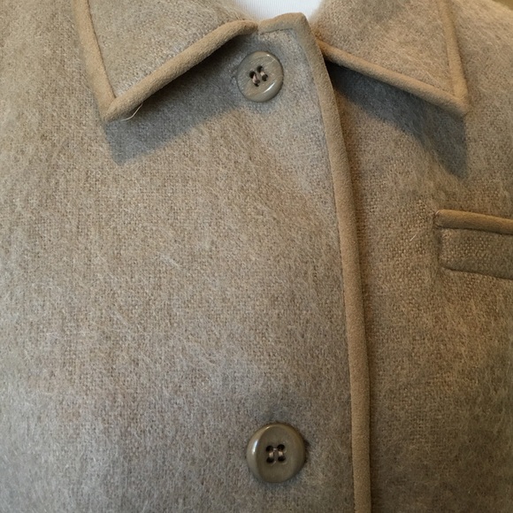 I Magnim by Baron Peters Taupe Mohair Coat - Picture 2 of 4