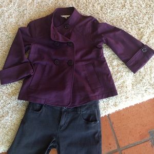 Plum swing coat