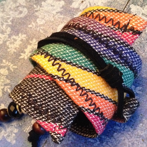 Handcrafted adjustable wrap cuff bracelet - Picture 2 of 4