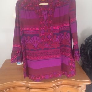 Tory burch hip length silk tunic