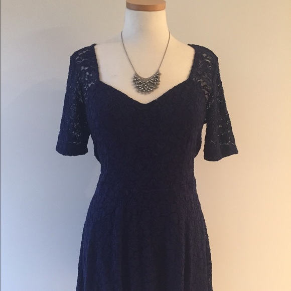 Urban Outfitters Navy Lace Dress