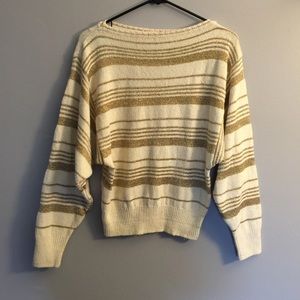 Shimmery Striped Vintage Sweater