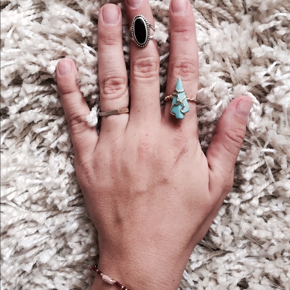 Handmade artificial arrowhead wrapped ring