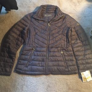 Taupe colored Michael Kors jacket.