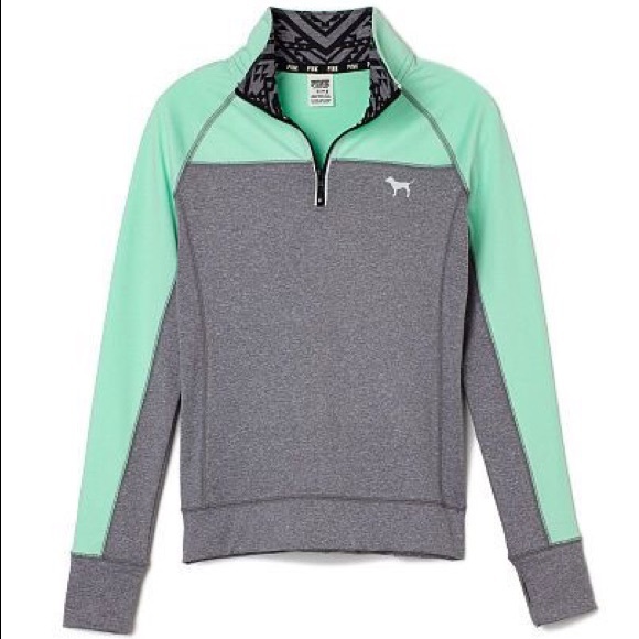 PINK Victoria's Secret Sweaters - 🚫 SOLD 🚫 Mint Green Ultimate Halfzip